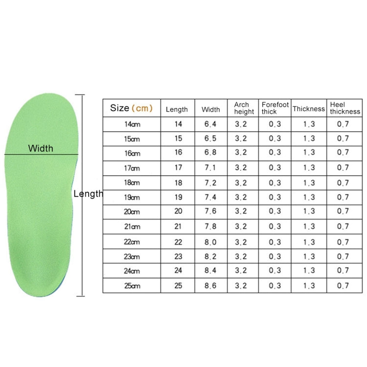 Soletta correttiva per gambe in PU XO per bambini, dimensioni: 16 cm, Size: 16cm