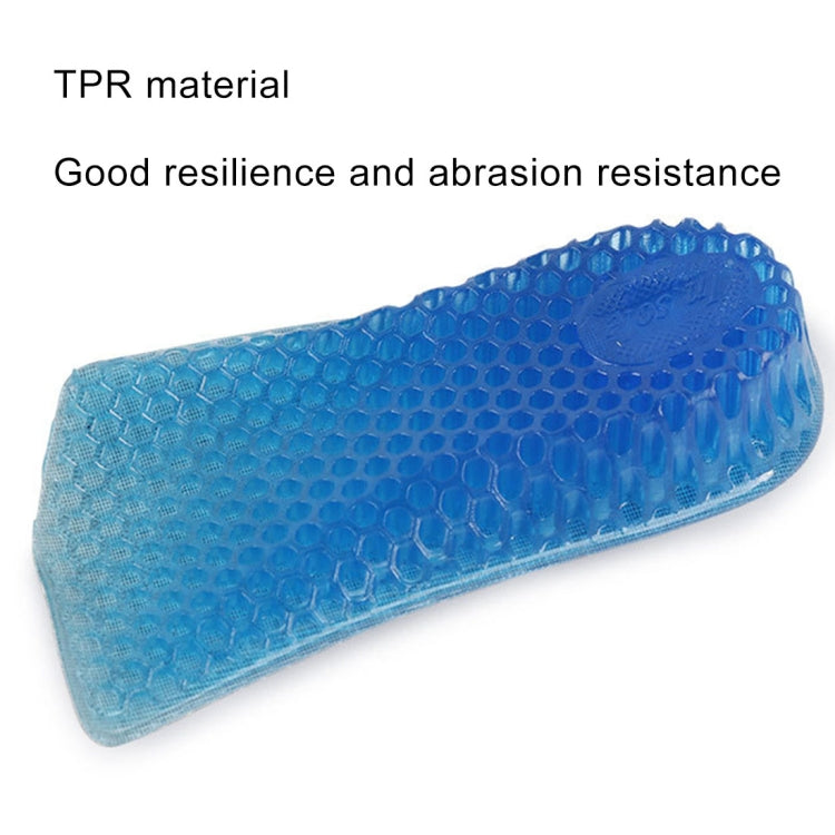 1 paio di mezze solette con inserto elasticizzato a nido d'ape da 3 cm per aumentare l'altezza delle scarpe, 3cm Honeycomb Increase Insoles