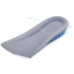 1 paio di mezze solette con inserto elasticizzato a nido d'ape da 3 cm per aumentare l'altezza delle scarpe, 3cm Honeycomb Increase Insoles