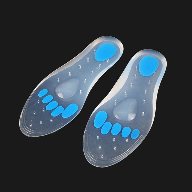 1 paio di solette in gel di silice ammortizzanti trasparenti. Dimensioni: 35-37 iarde, Size: 35-37yards