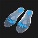 1 paio di solette in gel di silice ammortizzanti trasparenti. Dimensioni: 44-46 iarde, Size: 44-46yards