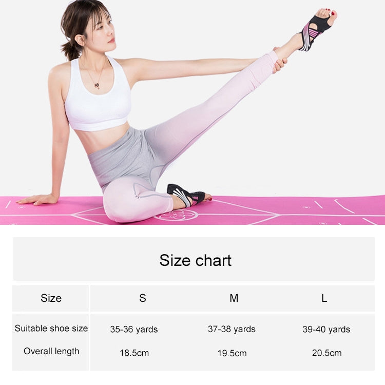 1 paio di calzini antiscivolo per yoga, calzini per pilates senza dita, scarpe da balletto per yoga, pilates, scarpe da sbarra per donne, lunghezza del piede di 225-230 mm, 225-230mm (Pink), 225-230mm (Green)