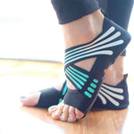 1 paio di calzini antiscivolo per yoga, calzini per pilates senza dita, scarpe da balletto per yoga, pilates, scarpe da sbarra per donne, lunghezza del piede di 235-240 mm, 235-240mm (Pink), 235-240mm (Green)