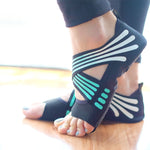 1 paio di calzini antiscivolo per yoga, calzini per pilates senza dita, scarpe da balletto per yoga, pilates, scarpe da sbarra per donne, lunghezza del piede di 245-250 mm, 245-250mm (Pink), 245-250mm (Green)