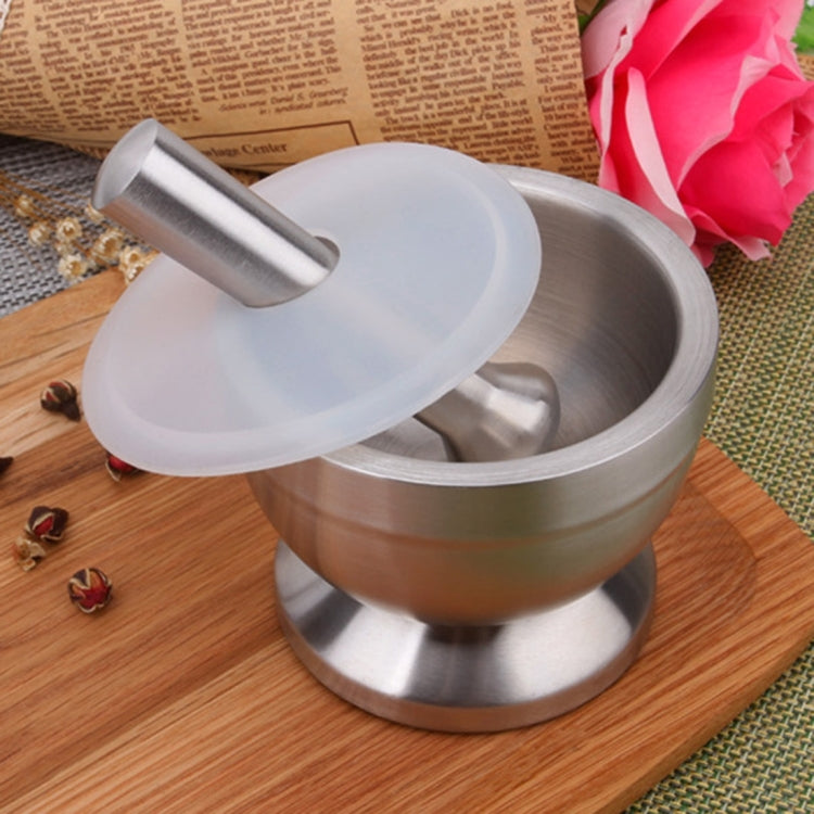 Mortaio alimentare per aglio da cucina in acciaio inossidabile con coperchio, Size: Small, Size: Large