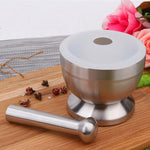 Mortaio alimentare per aglio da cucina in acciaio inossidabile con coperchio, Size: Small, Size: Large