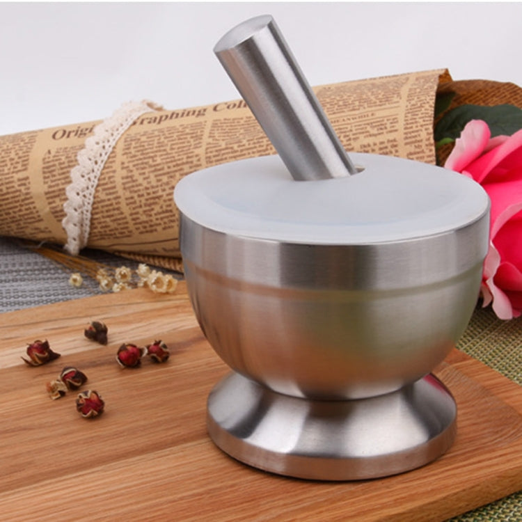 Mortaio alimentare per aglio da cucina in acciaio inossidabile con coperchio, Size: Small, Size: Large