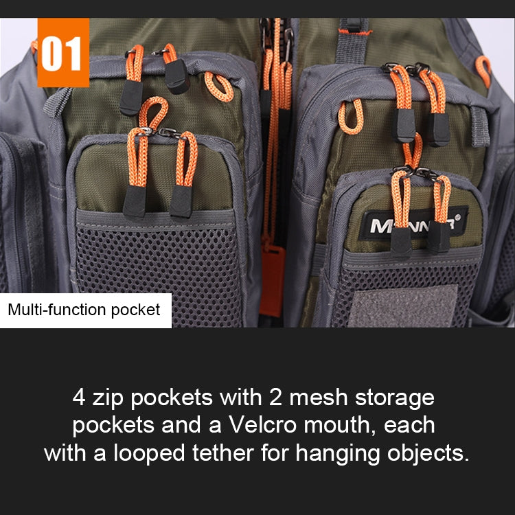 MANNER Giubbotto salvagente da pesca multifunzionale per esterni, MANNER Life Jacket