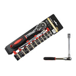 Set di chiavi a cricchetto con interfaccia 3/8 da 12 pezzi Cassetta degli attrezzi combinata per riparazione auto, 12 PCS 3/8 Interface
