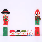Set di copri maniglia per porta del forno a microonde in tessuto stile natalizio 3 in 1, dimensioni: 23 * 14 cm, 3 in 1 Set