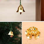 Forniture per decorazioni natalizie 10 in 1 per decorare l'albero di Natale Piccole campanelle, dimensioni: 2 * 2 cm, Small Bells  Gold, Small Bells Silver