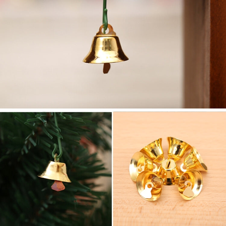 Forniture per decorazioni natalizie 10 in 1 per decorare l'albero di Natale Piccole campanelle, dimensioni: 2 * 2 cm, Small Bells  Gold, Small Bells Silver