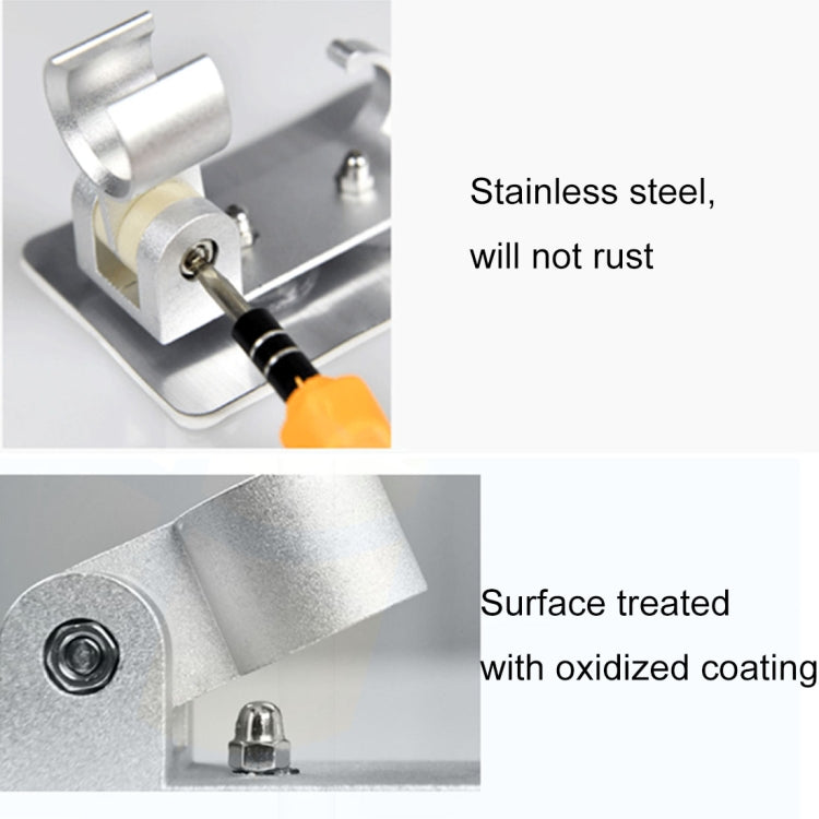 Staffa per doccia da bagno regolabile senza tracce, supporto per soffione in alluminio Space, Shower Bracket