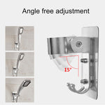 Staffa per doccia da bagno regolabile senza tracce, supporto per soffione in alluminio Space, Shower Bracket