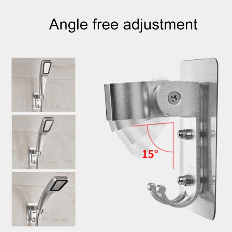 Staffa per doccia da bagno regolabile senza tracce, supporto per soffione in alluminio Space, Shower Bracket