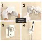 Staffa per doccia da bagno regolabile senza tracce, supporto per soffione in alluminio Space, Shower Bracket