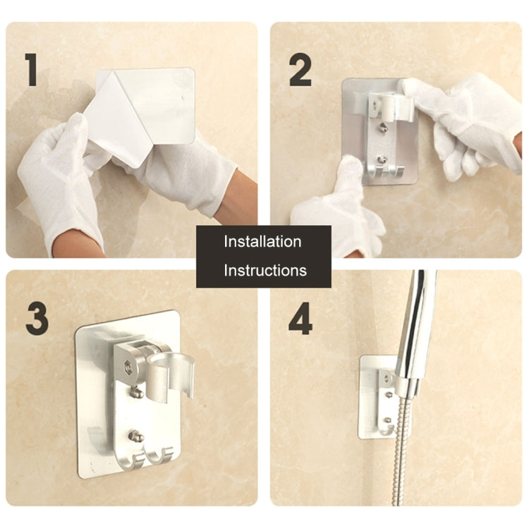 Staffa per doccia da bagno regolabile senza tracce, supporto per soffione in alluminio Space, Shower Bracket