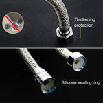 Tubo flessibile per soffione doccia in acciaio inossidabile da 2 m, interfaccia con nucleo in rame, tubo dell'acqua da bagno antiscoppio, 2m (Copper Core Interface)