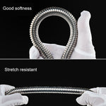 Tubo flessibile per soffione doccia in acciaio inossidabile da 2 m, interfaccia con nucleo in rame, tubo dell'acqua da bagno antiscoppio, 2m (Copper Core Interface)