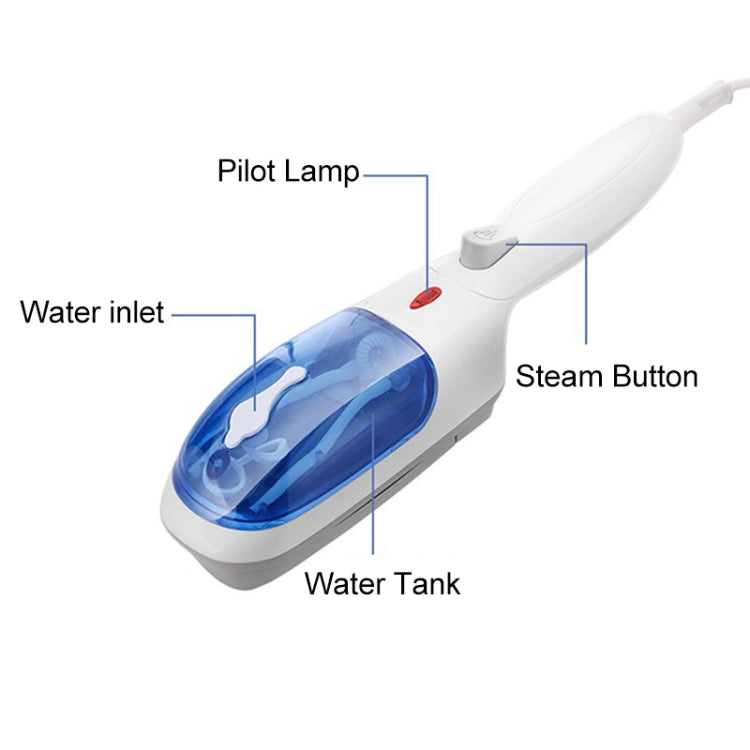 JK-2106 Mini stiratrice portatile con spazzola a vapore portatile da viaggio per uso domestico, presa elettrica per appendere a caldo, spina americana, 800W US Plug
