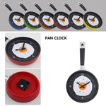 Orologio da parete decorativo per soggiorno creativo a forma di padella con uovo fritto