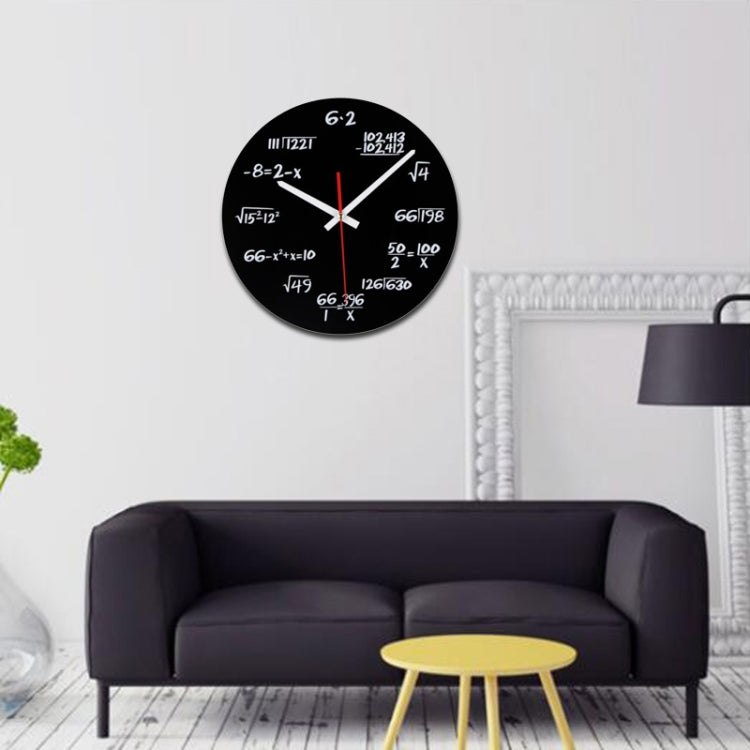 Orologio da parete con formula matematica decorativa per soggiorno in acrilico creativo