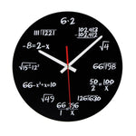 Orologio da parete con formula matematica decorativa per soggiorno in acrilico creativo