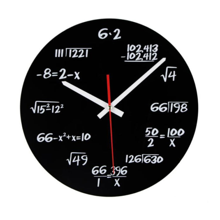 Orologio da parete con formula matematica decorativa per soggiorno in acrilico creativo