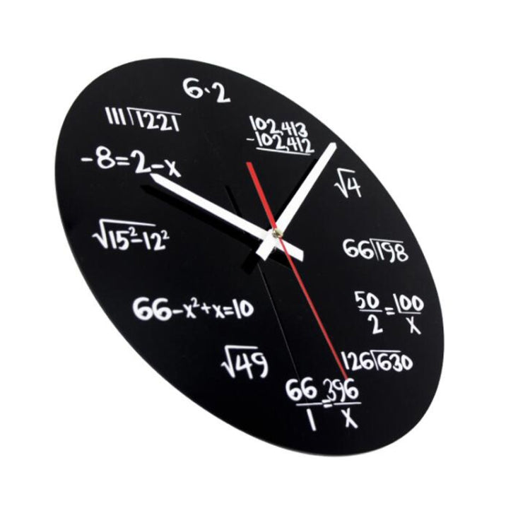 Orologio da parete con formula matematica decorativa per soggiorno in acrilico creativo