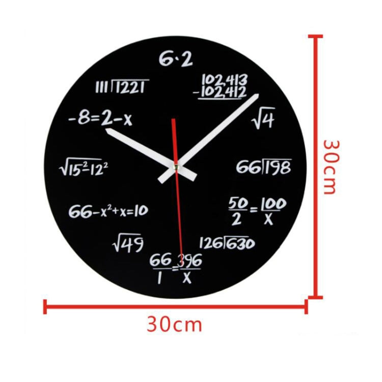 Orologio da parete con formula matematica decorativa per soggiorno in acrilico creativo