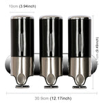 Bottiglia di sapone per shampoo liquido per lavaggio a parete con erogatore manuale per doccia tripla per hotel, capacità: 1200 ml, 1200ml/Black, 1200ml/Gold, 1200ml/Red, 1200ml/Silver, 1200ml/Transparent, 1200ml/White