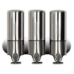 Bottiglia di sapone per shampoo liquido per lavaggio a parete con erogatore manuale per doccia tripla per hotel, capacità: 1200 ml, 1200ml/Stainless Steel