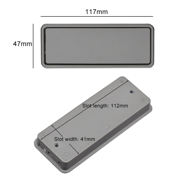 Maniglia per guardaroba semplice con fessura, maniglia invisibile per cassetto incassato nascosto, distanza tra i fori: 96 mm, 96mm