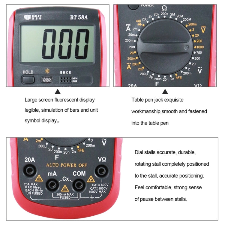 Multimetro digitale multifunzione BEST-58A, BEST-58A