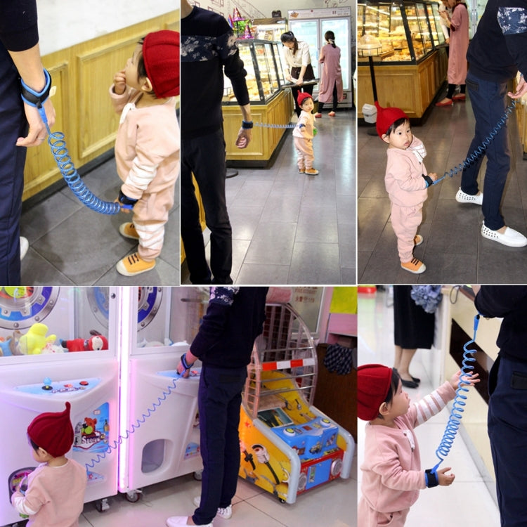Imbracatura di sicurezza per bambini Guinzaglio per bambini Anti smarrimento Collegamento al polso Corda di trazione Bracciale anti smarrimento, Lunghezza: 1,5 m, 1.5m Orange, 1.5m Blue