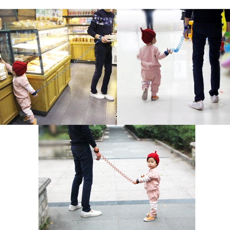 Imbracatura di sicurezza per bambini Guinzaglio per bambini Anti smarrimento Collegamento al polso Corda di trazione Bracciale anti smarrimento, Lunghezza: 2 m, 2m Orange, 2m Blue