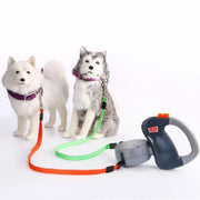 Corda di trazione per animali domestici retrattile automatica creativa a due teste