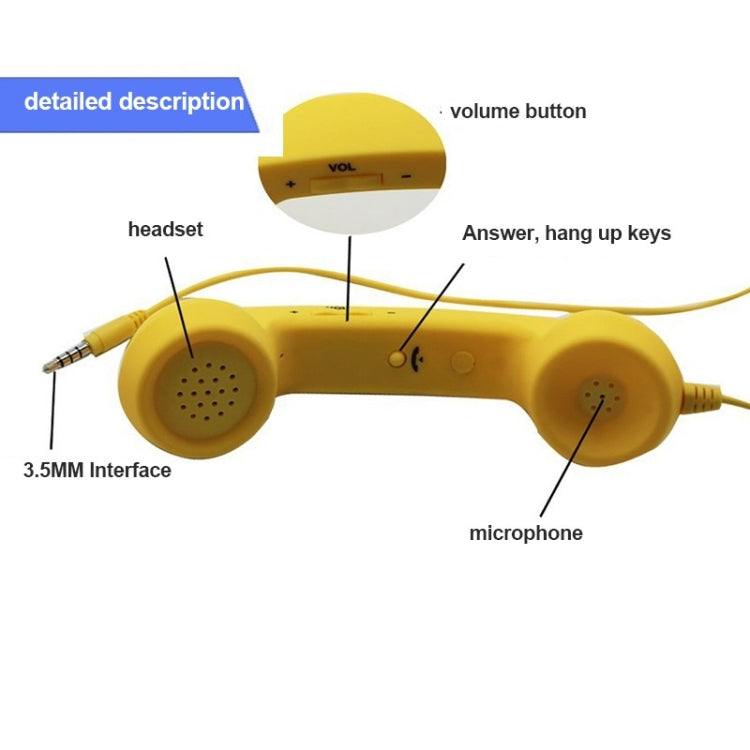 Ricevitore per telefono cellulare anti-radiazioni con microfono retrò da 3,5 mm