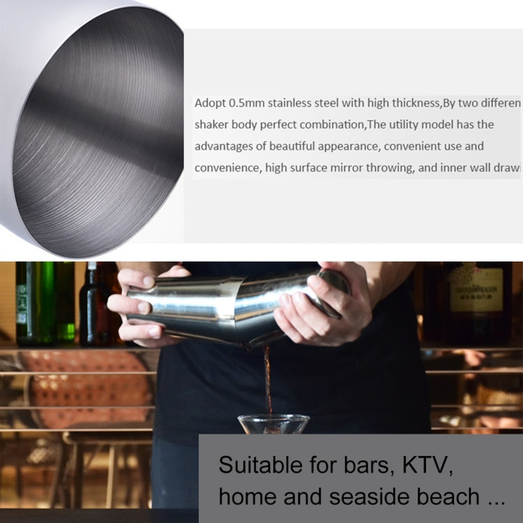 Strumenti da barista di alta qualità per modulatore di cocktail Boston in acciaio inossidabile / Strumenti da bar premium, capacità: 750 + 600 ml, Cocktail Modulator