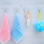10 pezzi in PVC + acciaio inossidabile, a forma di prugna spessa, adesivo senza cuciture, impermeabile, trasparente, resistente, per montaggio a parete da cucina, Thick