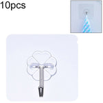 10 pezzi in PVC + acciaio inossidabile, sottile forma di prugna, gancio adesivo senza cuciture, impermeabile, trasparente, resistente, per montaggio a parete da cucina, Thin