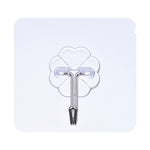 10 pezzi in PVC + acciaio inossidabile, sottile forma di prugna, gancio adesivo senza cuciture, impermeabile, trasparente, resistente, per montaggio a parete da cucina, Thin