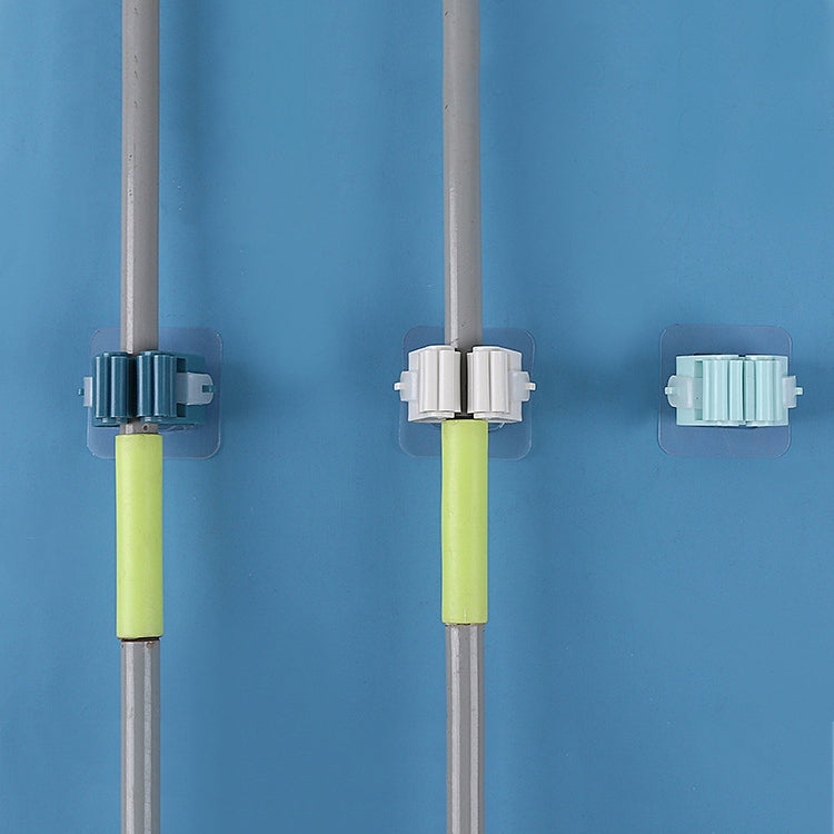 2 ganci portaoggetti per mop a parete, strumenti antiaderenti per riporre spazzole da bagno e cucina