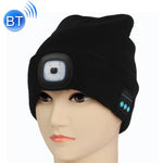 Cappello invernale unisex in maglia di poliacrilonitrile caldo, berretto per adulti con LED e Bluetooth