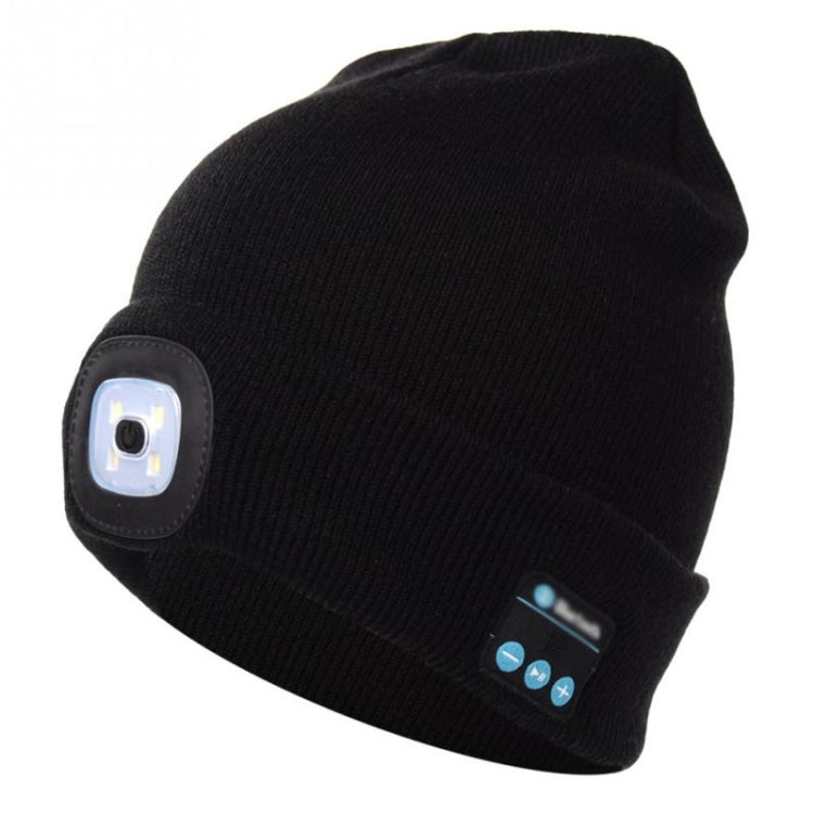 Cappello invernale unisex in maglia di poliacrilonitrile caldo, berretto per adulti con LED e Bluetooth