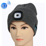 Cappello invernale unisex in maglia di poliacrilonitrile caldo, berretto per adulti con LED e Bluetooth