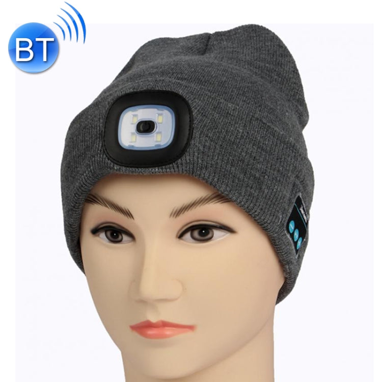 Cappello invernale unisex in maglia di poliacrilonitrile caldo, berretto per adulti con LED e Bluetooth