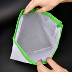 10 sacchetti portaoggetti in rete riutilizzabili per sandwich di frutta con doppia cucitura, dimensioni: 30 cm x 20 cm, consegna a colori casuale, Size: 30cm x 20cm