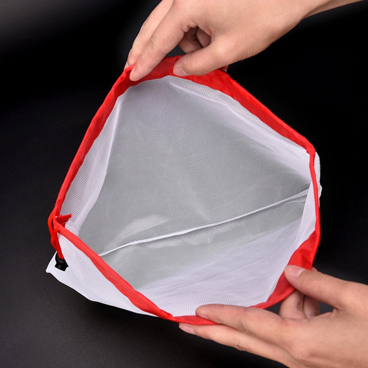 10 sacchetti portaoggetti in rete riutilizzabili per sandwich di frutta con doppia cucitura, dimensioni: 30 cm x 20 cm, consegna a colori casuale, Size: 30cm x 20cm