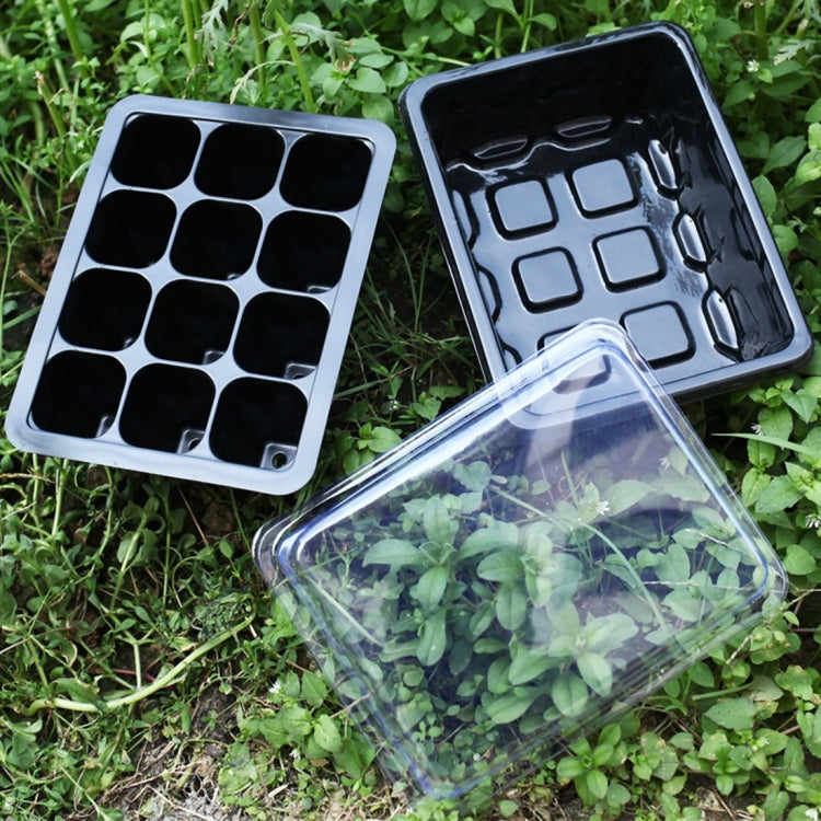 5 PZ Vassoio per Piantine Piastra per Germogli 12 Fori Vasi per vivai Coperchi per Vassoi Scatola per Giardinaggio Bonsai Mini Piastra per vivai a effetto serra, 12 Holes, 5pcs 12 Holes